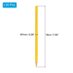 Lemon Yellow Colored Pencils Set, 20 Pcs Oil Color Pencils