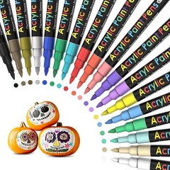 Acrylic Paint Pens Markers Set of 18: 1 Count (Pack 18), Multicolor