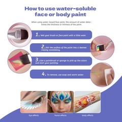 120g Large Capacity Face Painting Kit for Kids – 12 x 10g Non Toxic Wate