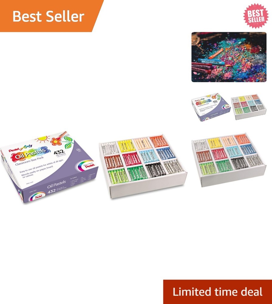 Artist-Grade Oil Pastels – 432 Piece Set with Smooth Application & Carrying Case