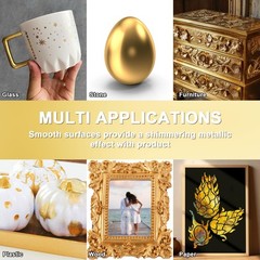 Matio Acrylic Paint Metallic Gold, 120ML Pearlescent Effect Gold 120ML,