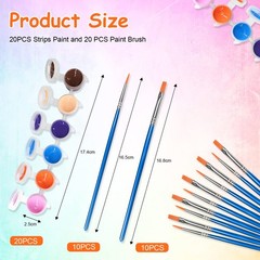 10 Pack Mini Acrylic Paint Set,12 Colors Acrylic Paints Strips for KidsAdults