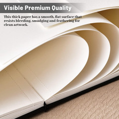 Hardcover Sketch Book 9″ X 12″, Sketchbook Drawing Pads, 160GSM Thick Smooth Ske