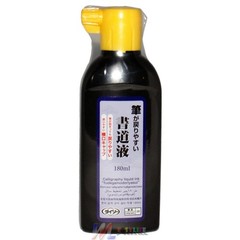 Daiso Sumi Calligraphy Liquid Ink in a 180ml Bottle (Japan 6.1 fl oz, Black