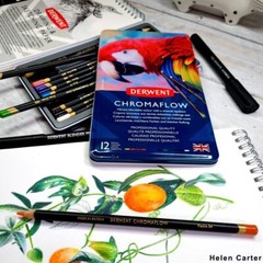 Chromaflow Colored Pencils Set 12PCS 4mm Core Smooth Blending for Artists