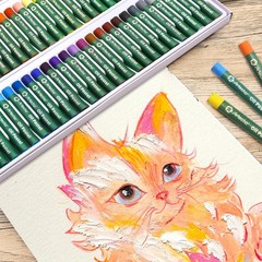 Oil Pastels Set of 50 Colors (8 x 60 mm), Soft Oil Pastels for Art Painting, …