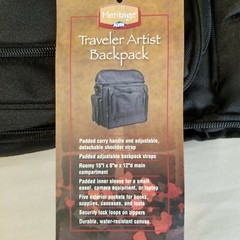 Alvin Heritage Traveler Artist Backpack Pack-C – Black – 15″L x 6″w x 12″d Main