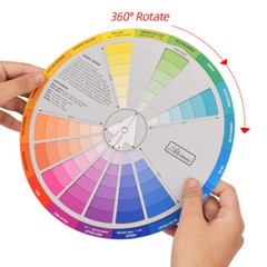 Color Card Wheel Water for Watercolor Woman Artist Colour Matching Palette