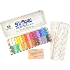 VTG Grumbacher Soft Pastels 30 Half-Length Intro Asmt No-00/C Multicolor Artsy