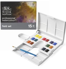 Winsor & Newton Professional Watercolour Paint Set ~ Field Set ~ 12 Half Pan NEW