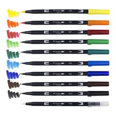 ABT Dual Brush Pen Set of 10, Primary
