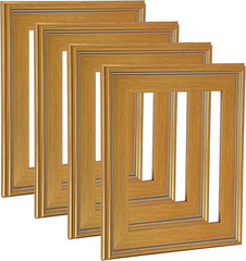Plein Aire Gold 4×6 Open Back Frames – Box of 4, 3″ Wide Moulding
