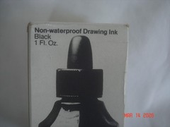 NEW in BOX Vtg. FABER CASTELL HIGGINS BLACK NON-WATERPROOF DRAWING INK 1 oz 4425