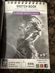 Hiforny 100 Piece Drawing & Sketching Set Art Supplies with 3-Color Sketchbook