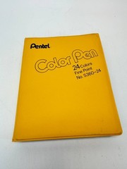 Vintage Pentel Color Pen S360-24 Fine Point 24 Colors Set Made In Japan