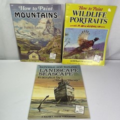 Walter Foster Lot of 3 How to Paint Mountains Wildlife Portraits Landscape Sea