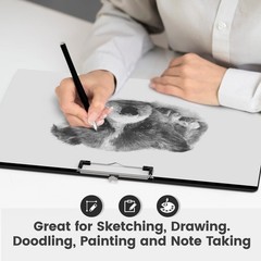 Extra Large 11×17 Clipboards, Plastic Black Drawing Boards, Horizontal Clip B…