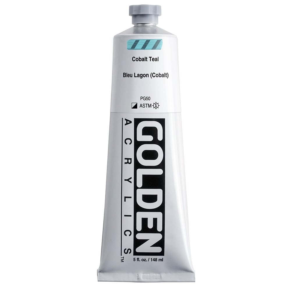 1 PCS 5 FL OZ Cobalt Teal Heavy Body Acrylic Paint Professional SemiOpaque