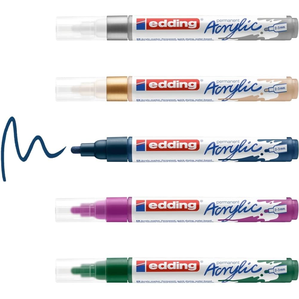 edding 5100 acrylic marker – green purple blue silber gold – acrylic paint marke