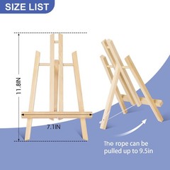 Caballetes de Madera de 30 CM para Pintura y Letreros Juego de 8 Piezas