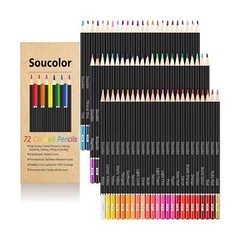Soucolor 72-Color Colored Pencils for Adult Coloring Books, Back to School Su…