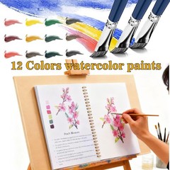 Watercolor Workbooks Coloring Book Beginner Friendly with Palette, Seaside