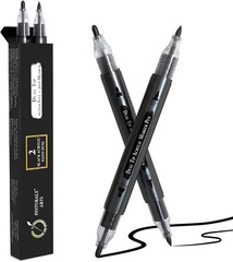 4 Pieces Black Acrylic Paint Pens Dual Tip for Ceramic Glass Wood Metal, USA New