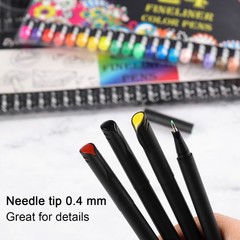 Dyvicl Journal Planner Pens Colored Pens, 24 Colors 0.4mm Fineliner Pen Set F…