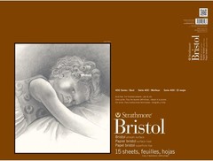 15Sheets 400Series Bristol Paper 2-Ply Smooth 18x24In Tape Bound Coloring Smooth
