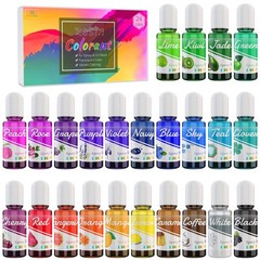 Epoxy UV Resin Pigment – 24 Color Liquid Dye for Art, DIY Jewelry Making – Co…
