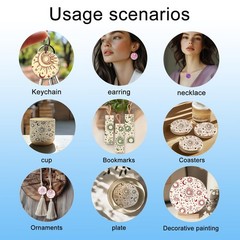 Sun and Moon Polymer Clay Texture Sheets Divination Pattern Silicone Texture …