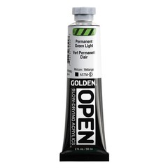 OPEN SlowDrying Acrylics Permanent Green Light 2 fl oz Professional Paint