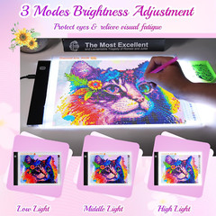 Guiseapue A4 Diamond Art Light Board, Ultra-Thin Light Pad for Painting, Light