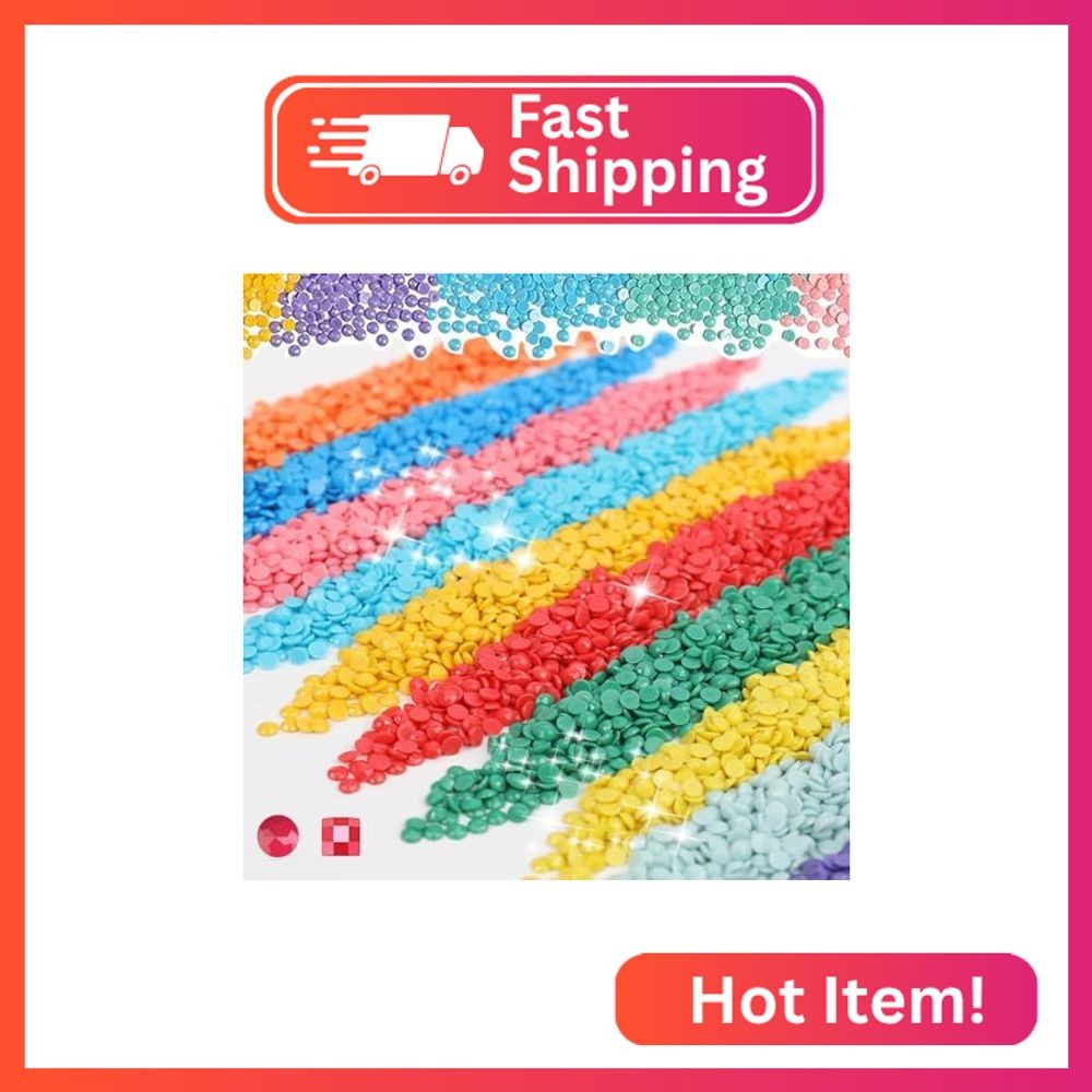 YEYKZART 3841 Diamond Painting Drills Beads Diamonds Gems Rhinestone Round Repla