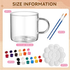 7 Pcs Mother’s Day DIY Mug Paint Your Own Mug Kit Include 2 Paintable Mugs 2 …