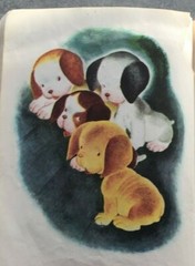 Lot Dog Puppy Drawing Children Collage Paper Scrap Art Craft Decoupage Ephemera