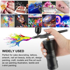 Portable Air Compressor Kit Air-Brush Paint Spray Gun Nail Tattoo Art Airbrush