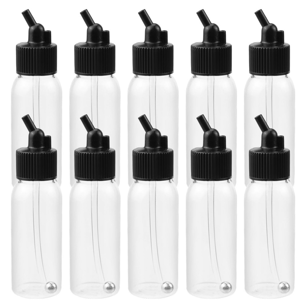 Plastic Jar Bottles Airbrush Paint Bottles 30ML Dual-Action Siphon Suction Fe…