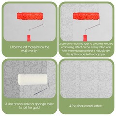 MBAIYO 2 Pcs 7” Textured Paint Roller, Rubber Pattern 7 Inch, Red
