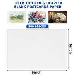 Watercolor Paper 500 Sheets 90lb Cold Press Art Bulk Pad 6×9 Inch