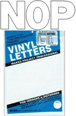 Permanent Adhesive Vinyl Letters & Numbers 3/4″ GOTHIC WHITE ~ 029211321322