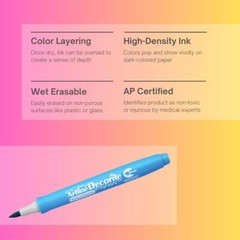 Artline Decorite Metallic Water Based Brush Marker Pigment Ink Xylene-free Fa…