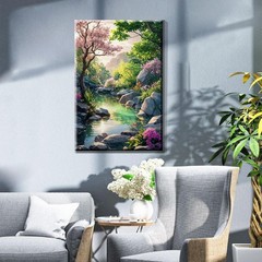 JOOZ Paint by Numbers Kit for Adults with Frame, 8 x 12 inches, Landscape