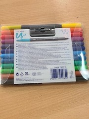 12 Staedtler Double Ended Brush Lettering Pens Fibre-Tip Hand Fine and Broad Tip