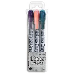 Ranger Tim Holtz Distress Crayon Set #14- Water Reactive Pigment- 3 Crayons 2023