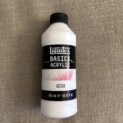 Liquitex BASICS Acrylic Gesso Surface Prep Medium, 473ml (16-oz) Bottle