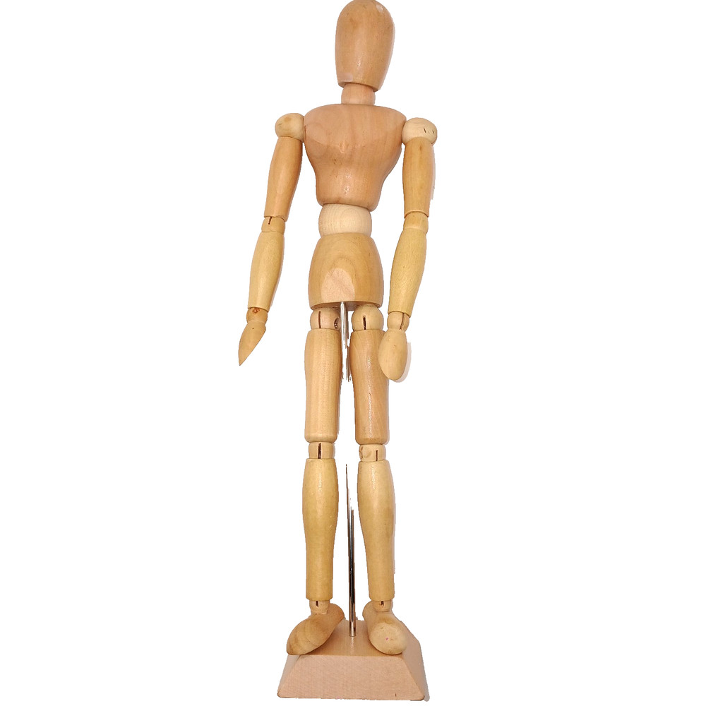 Wooden Mannequin Posable Articulated Figure for Artist Model Drawing 12 in