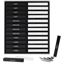 24 Pcs Compressed Charcoal Sticks with Soft, Medium, Hard and White Charcoal,…
