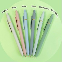 Stylish 6 Pcs Gel Pens with Soft Grip – Black Ink Fine Point for Journaling