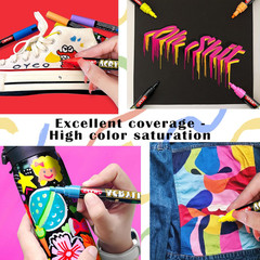 Marcadores acrilicos creativos 24colores puntas 3mm recambio tinta a base agua